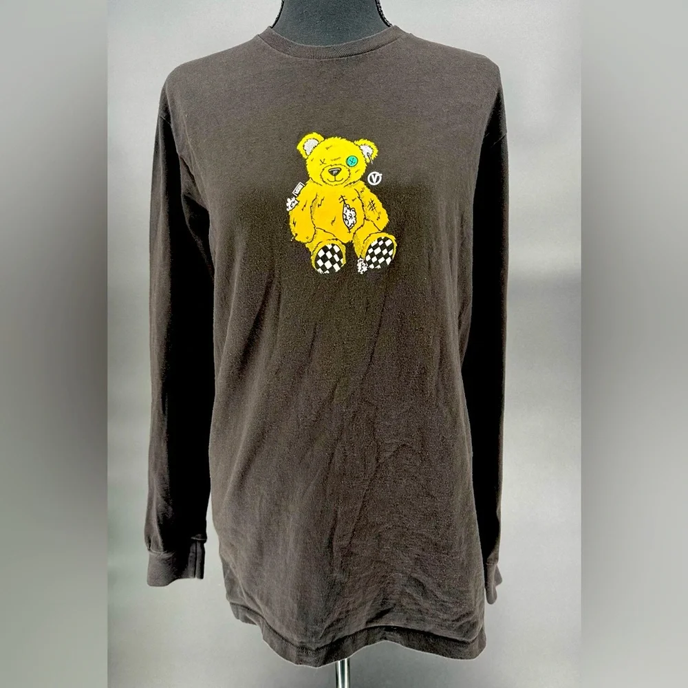 #102 - Vans Teddy Bear Graphic Print Skater Shirt M Streetwear‎ Rock Grunge Punk